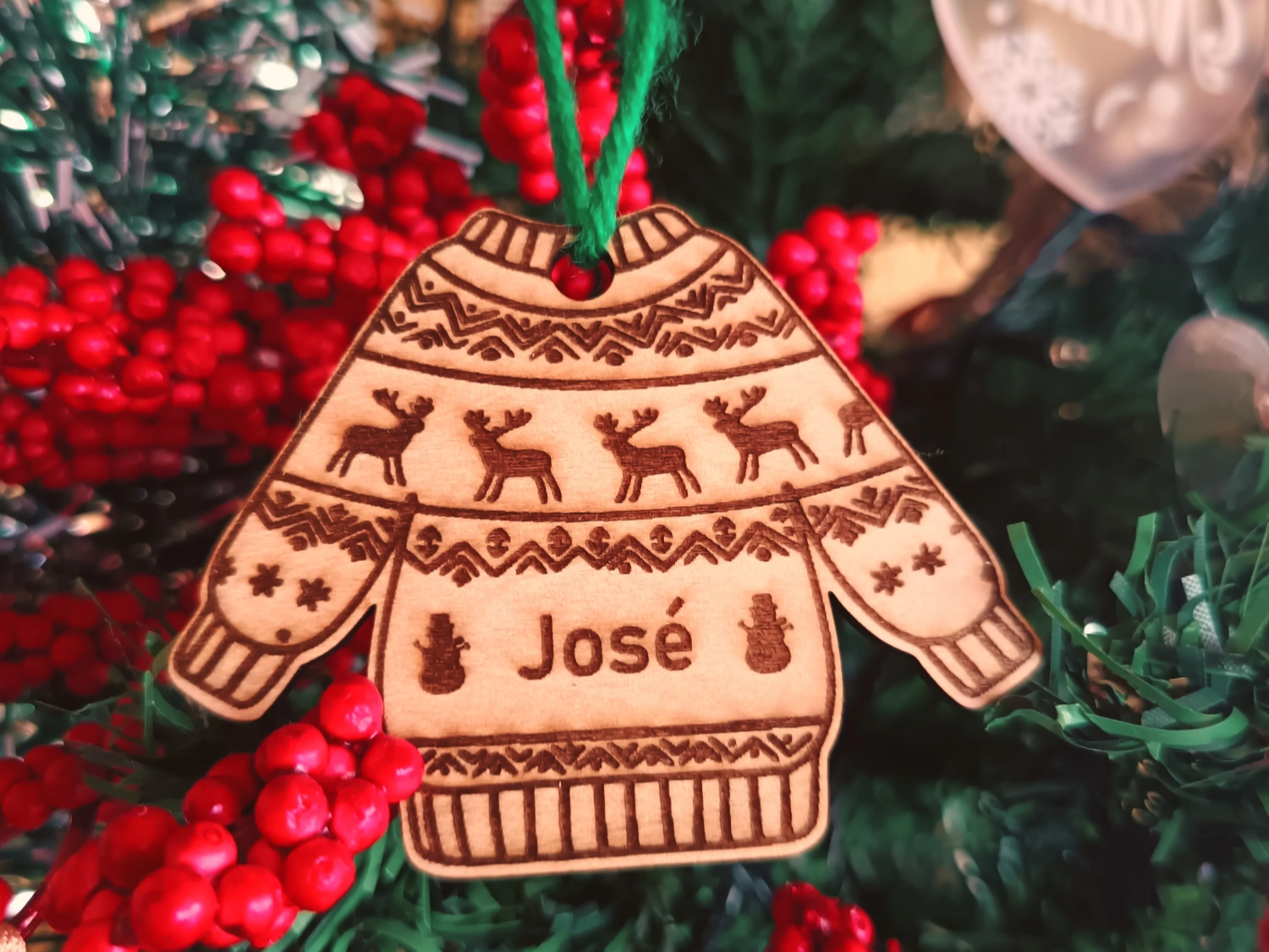 Personalized Christmas Sweater Ornament free Christmas SVG laser cut design