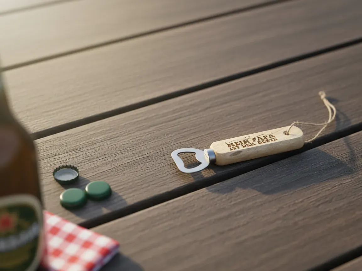 Wooden Handle Bottle Opener: Mein Papa Ist Der Beste father's day gift design