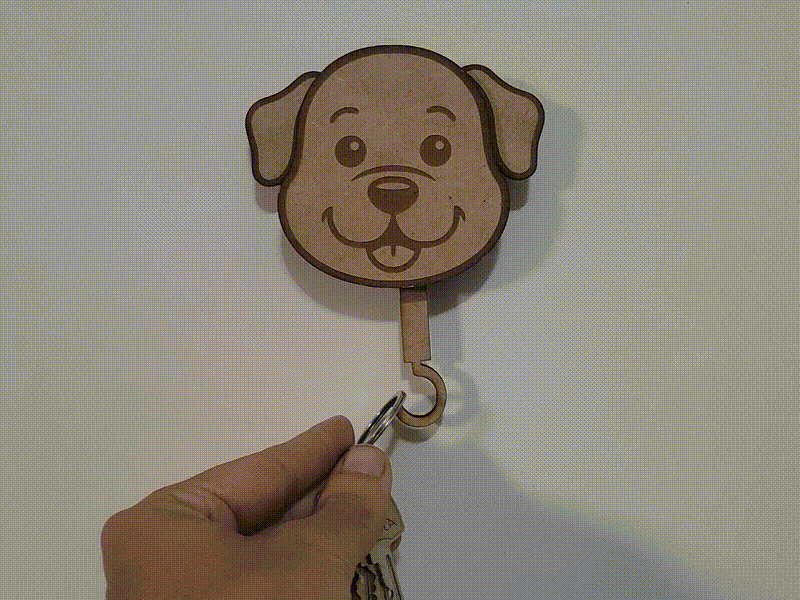 Dog Face Wall Mounted Key Hook