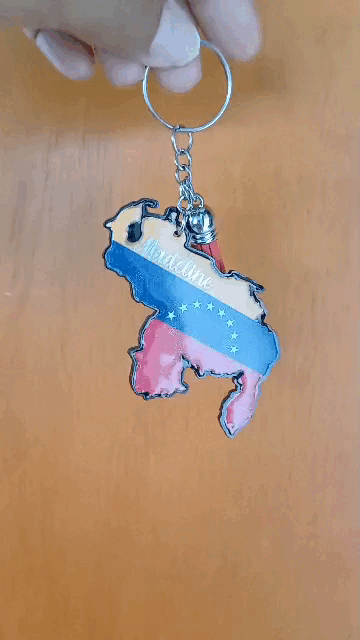 [Laser cut and engrave] Venezuela Keychain