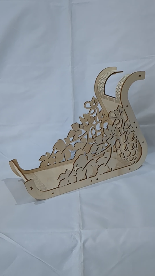 [Laser cut and engrave] Gift Bottle Holder, Table Wine Box, Laser Cut Design, Party Decor