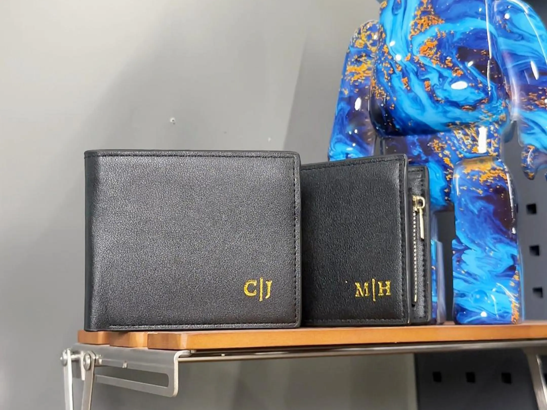 Personalized Hot-Stamped Wallet personalized gift for him idea