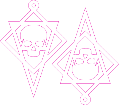 Skull earrings V2.xcs