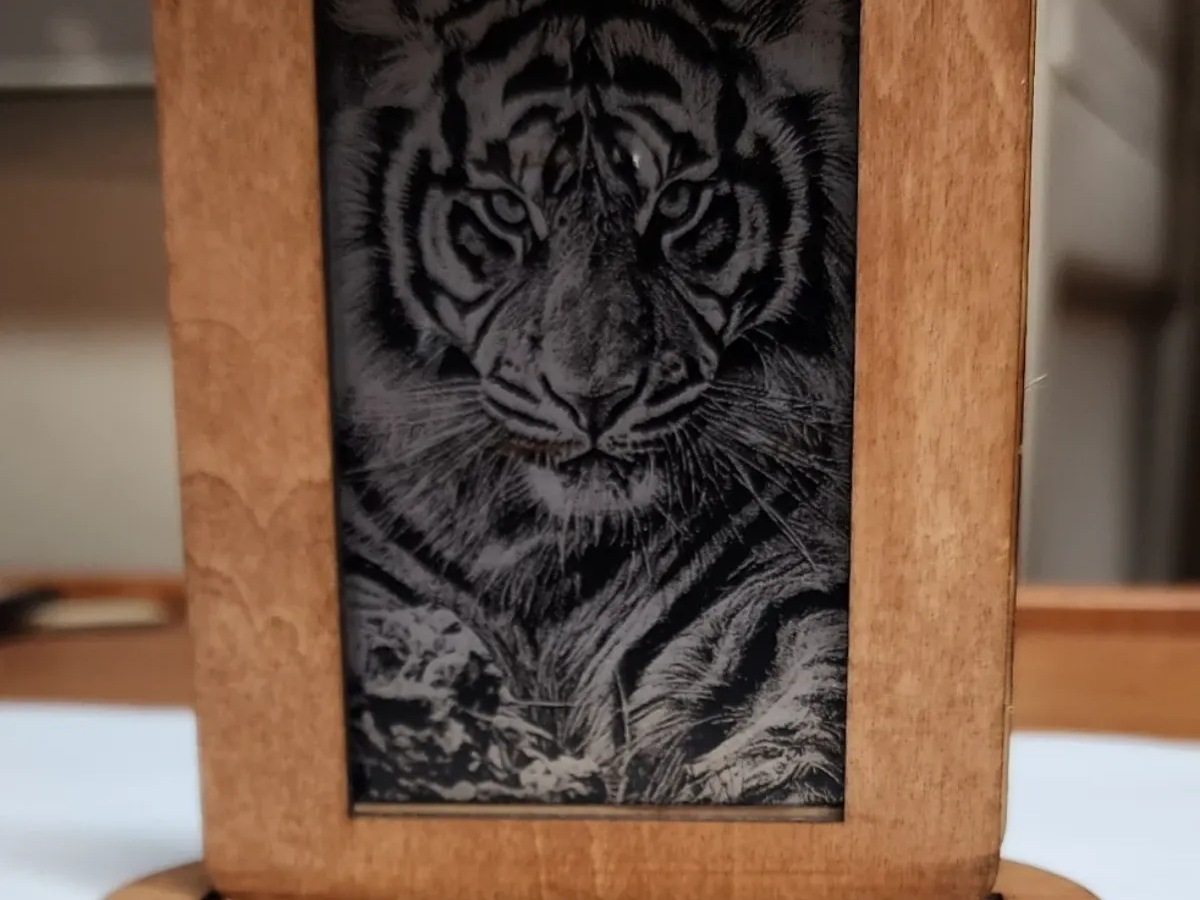 Metal Card Display Frame laser cut business card holder idea