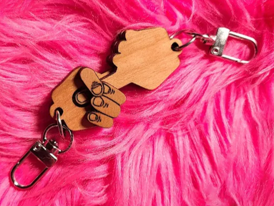 Best Friend Finger Keychains gift design