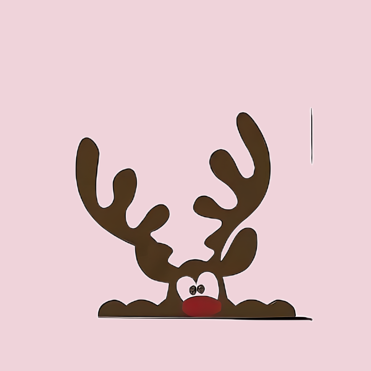 Laser cut deer window silhouette Christmas decoration