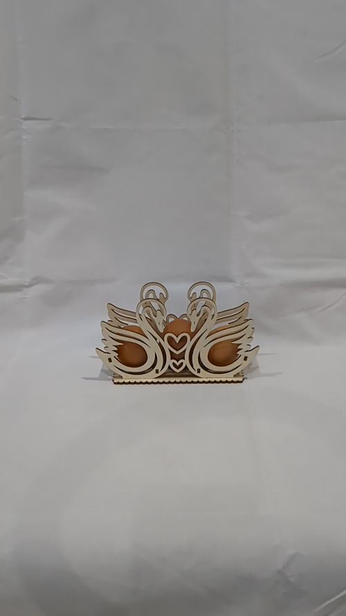 [Laser cut and engrave] Easter Holder Swan Laser Cut Template, Eggs Organizer Kitchen Decor Design, Laser Cutting Model