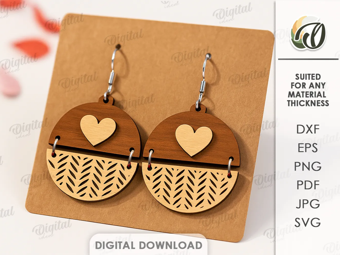 3D Valentine's Day Dangle Earrings valentines day gift design