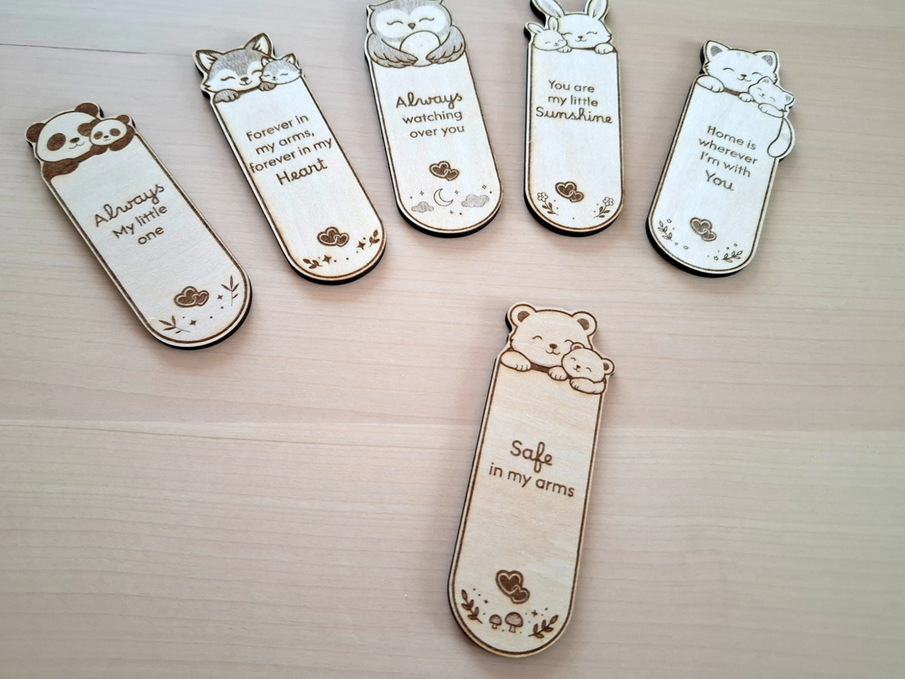 Bears: Maternal Love Animal Bookmarks mother's day gift design