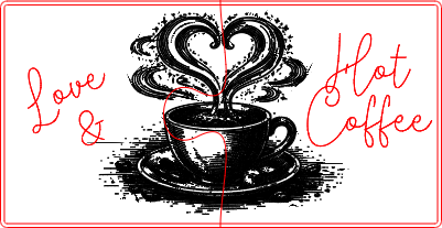 Coaster Love & hot coffee.xcs