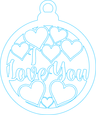 I love you hearts ornament.xcs