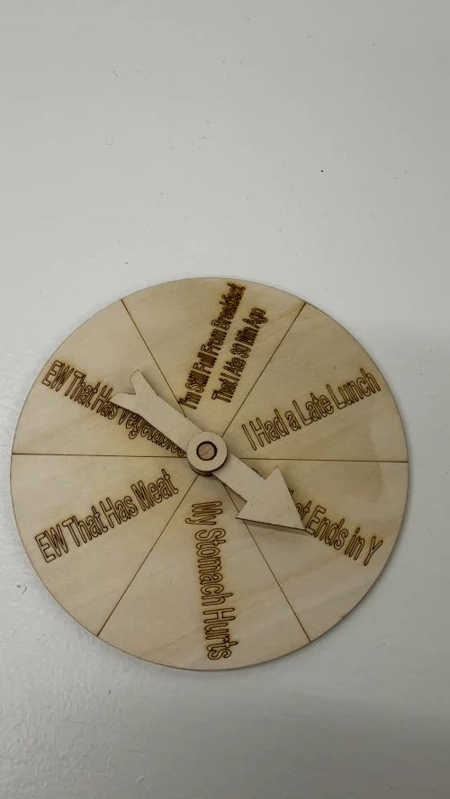 [Laser cut and engrave] Funny Dinner Decision Spinner for Picky Eaters
