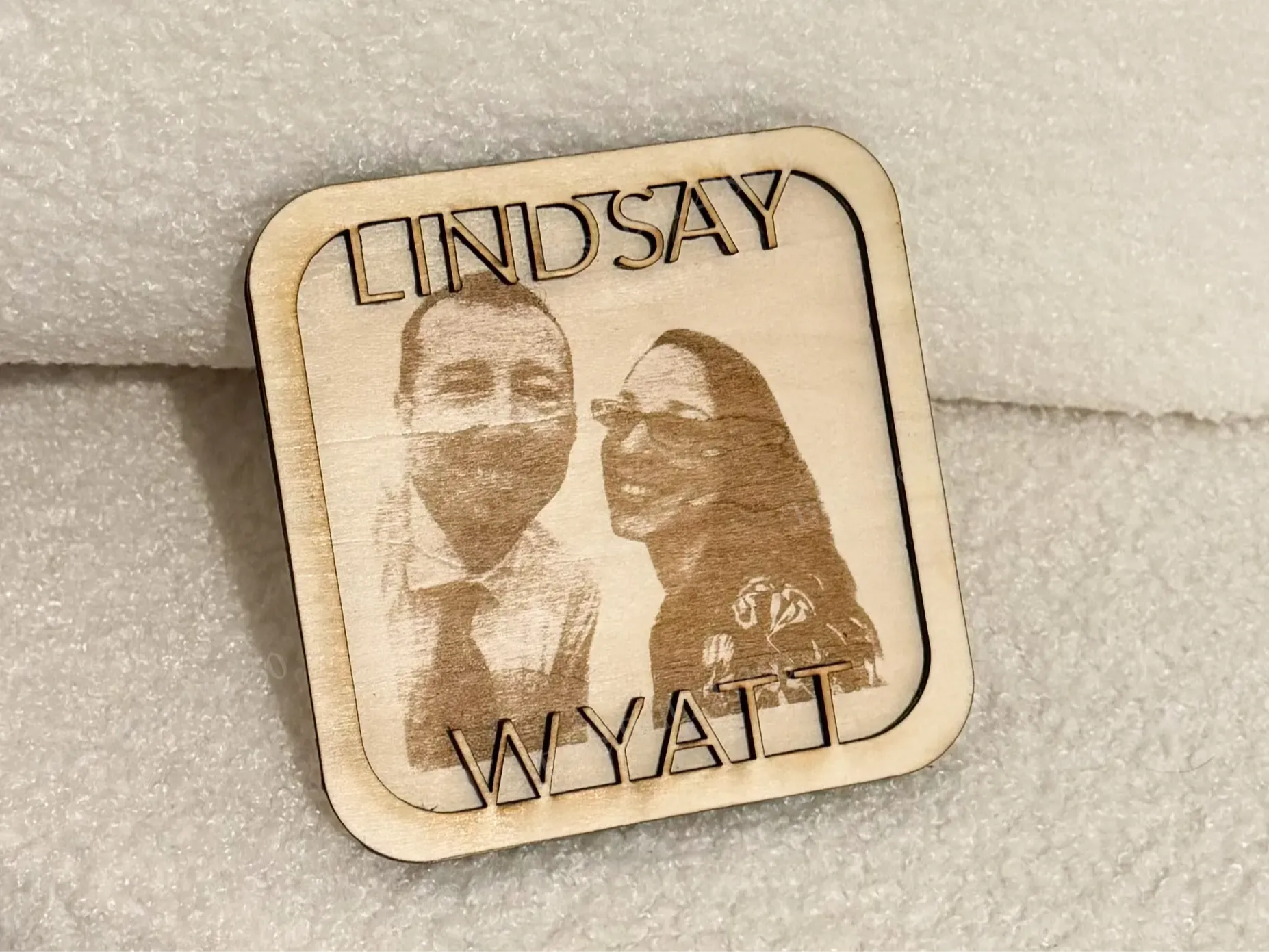 Unique Personalized Ornaments & Coasters for Couples personalized ornament design on Atomm