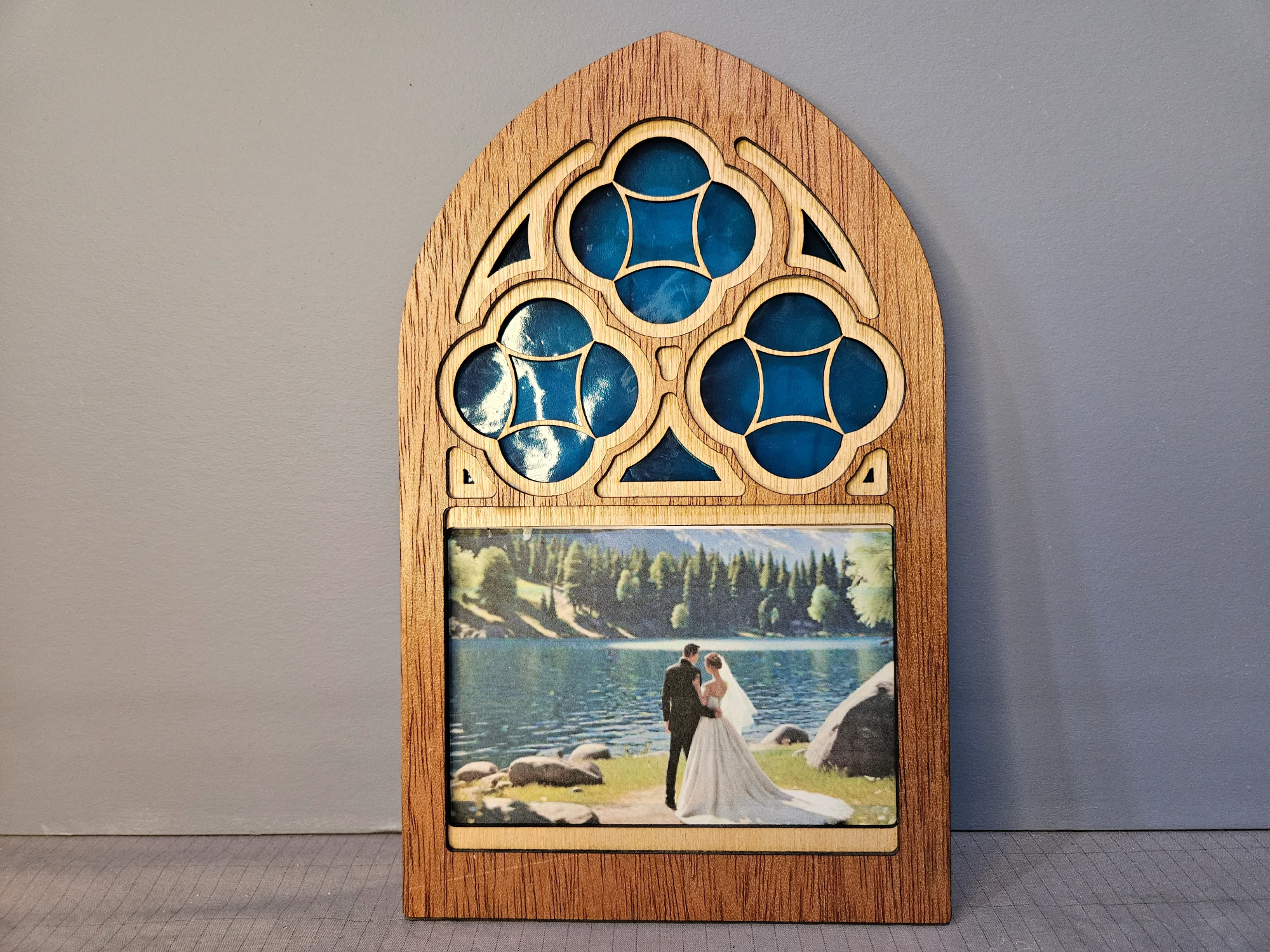 Gothic Window Wedding Frame with Colored Windows photo frame design