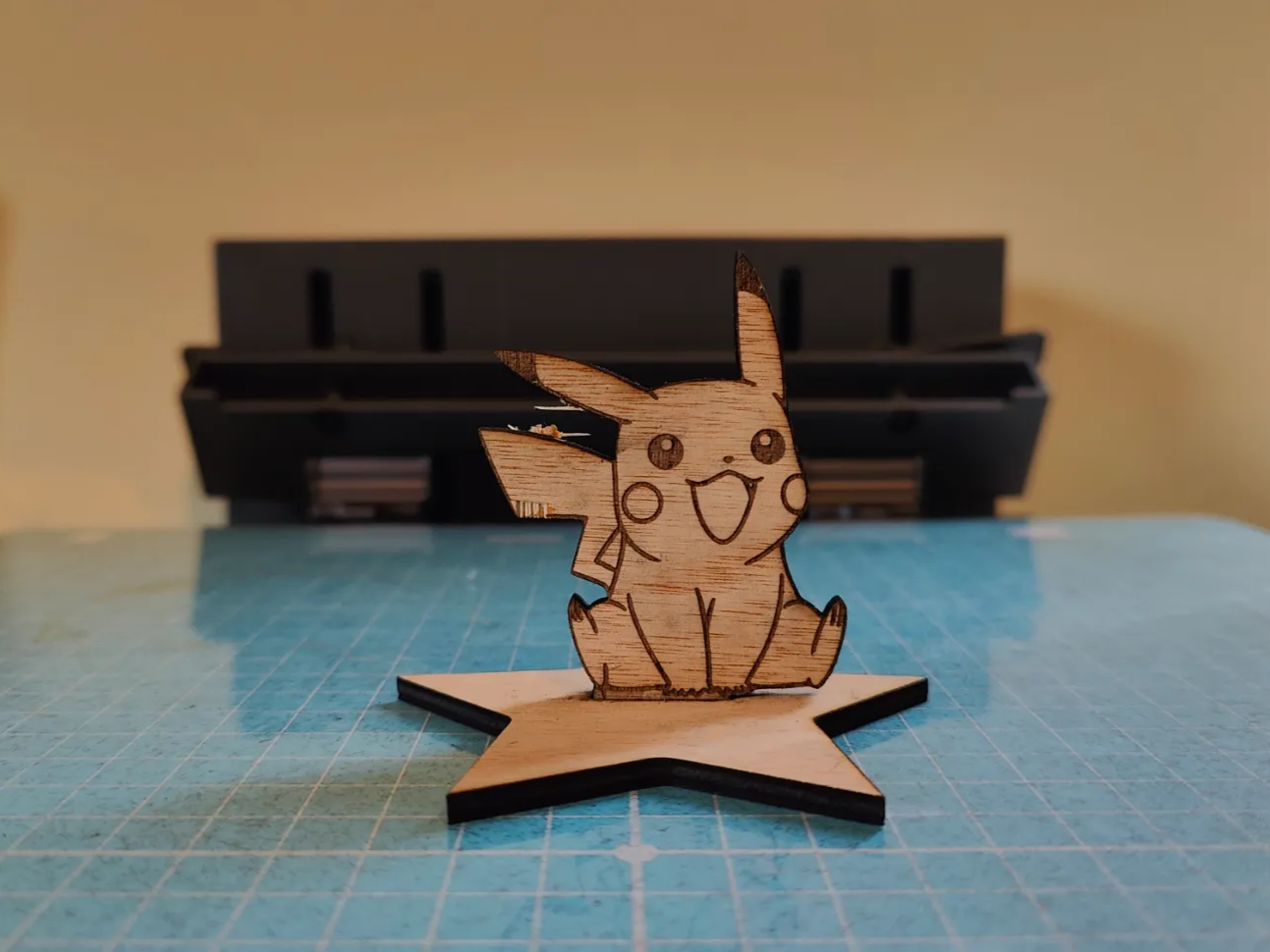 Pikachu Figurine on Star Base figurine Pokemon decor idea