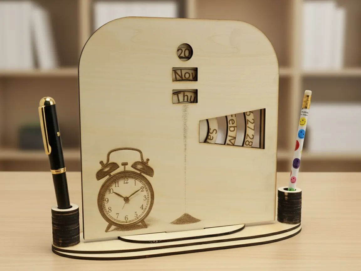 Perpetual Calendar with Pen Holders gift idea