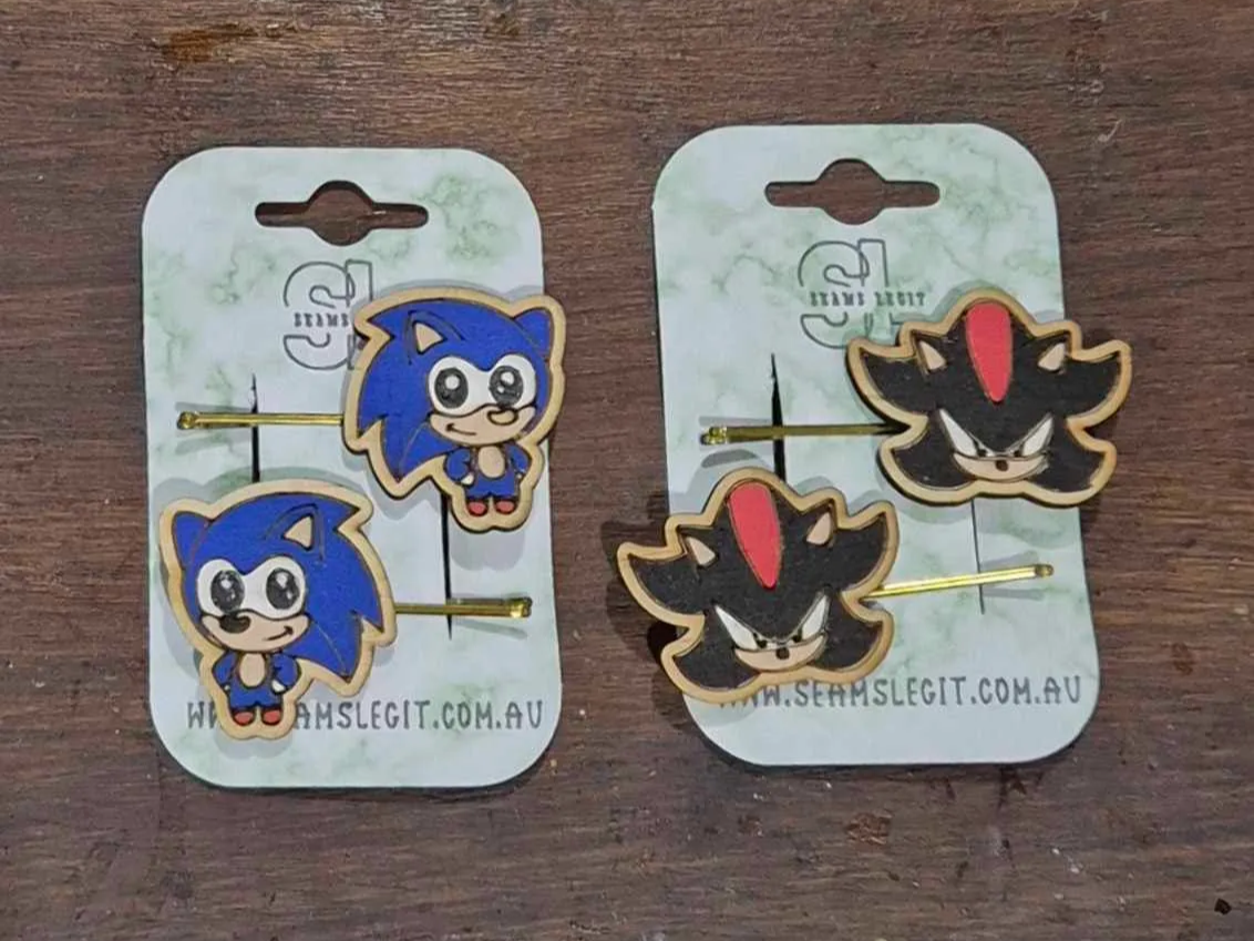 Sonic Hair Clips gift for teens idea