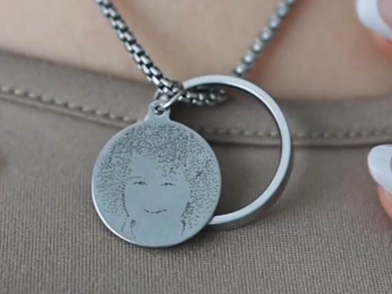 Photo Engraved Necklace personalized photo gift design