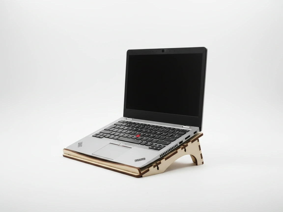 Ergonomic Laptop Stand SVG XCS Design | Wooden Desk Laptop Riser ...