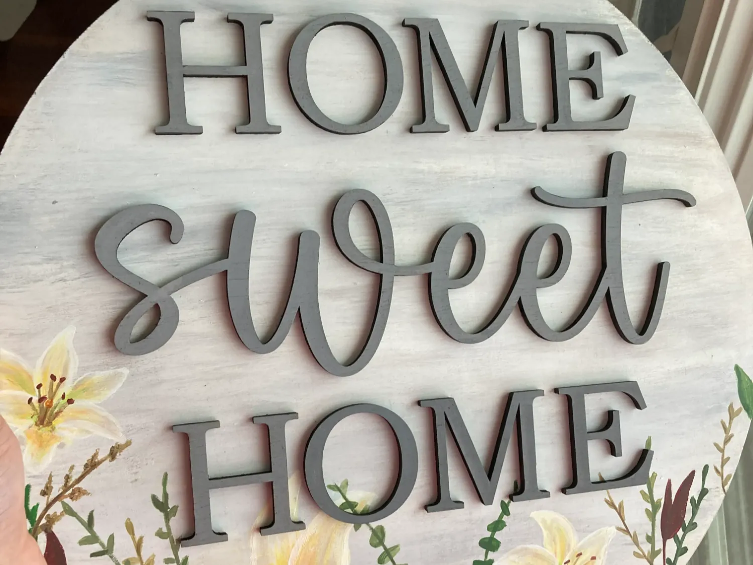 Floral Home Sweet Home door sign