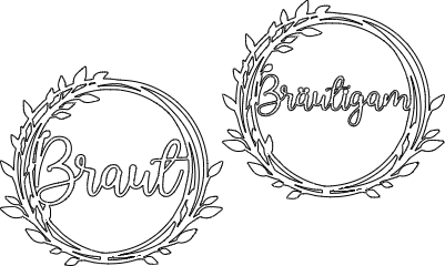 Stuhlschild Braut und Bräutigam.xcs