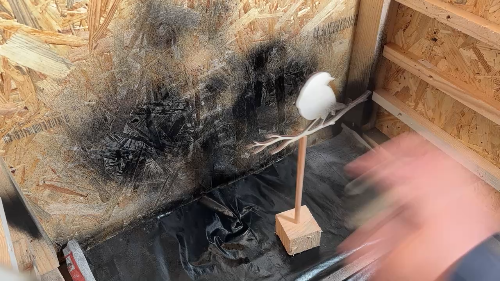 [Laser cut and engrave] Laser geschnittener Vogel auf Ast Pflanzstab aus Metall
