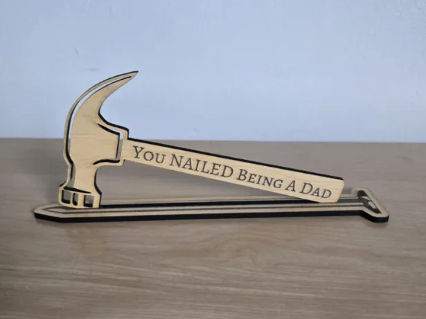 You "NAILED" Being A Dad: Standing Hammer Decoration father's day gift design