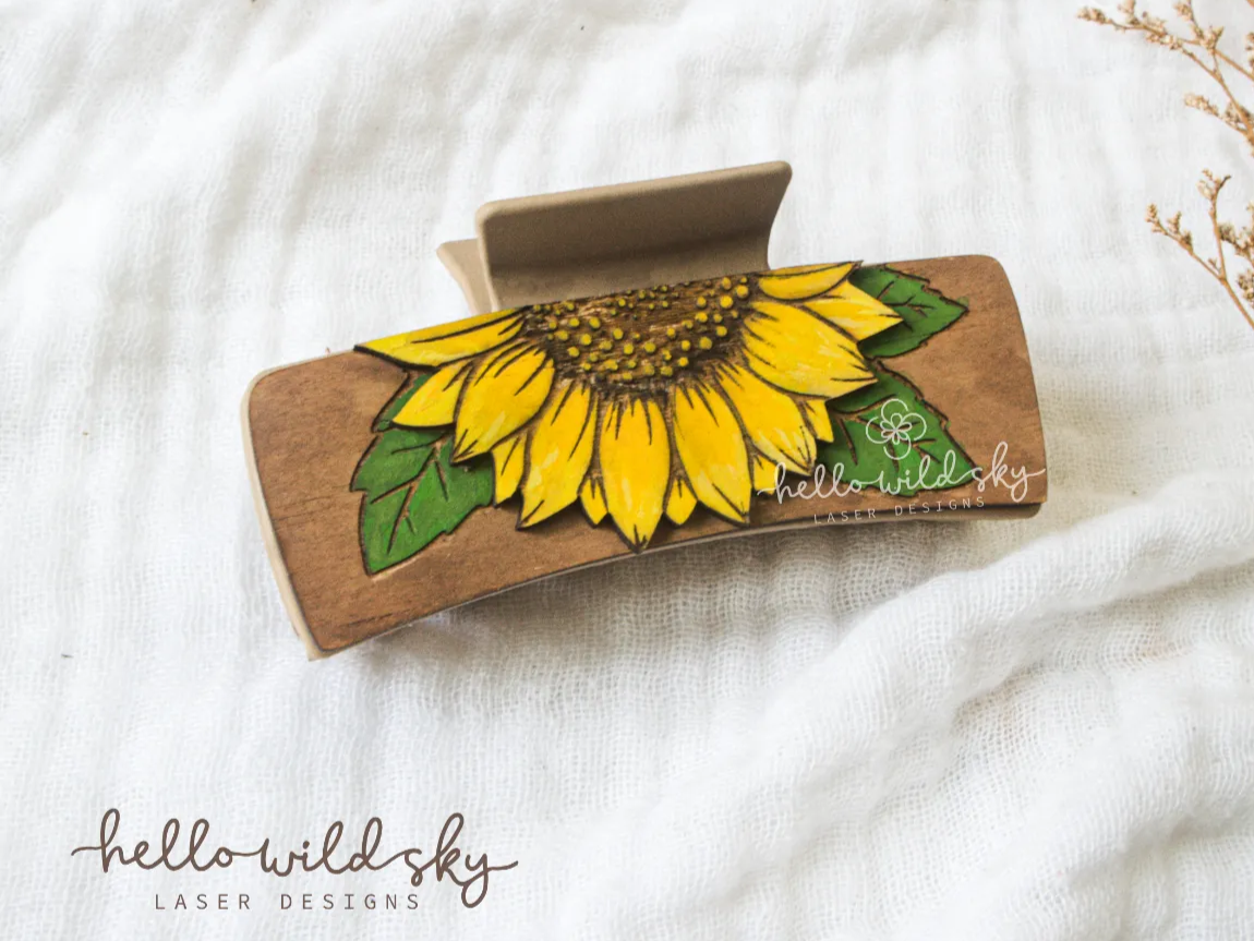 Idea regalo per la fidanzata: molletta per capelli a forma di girasole