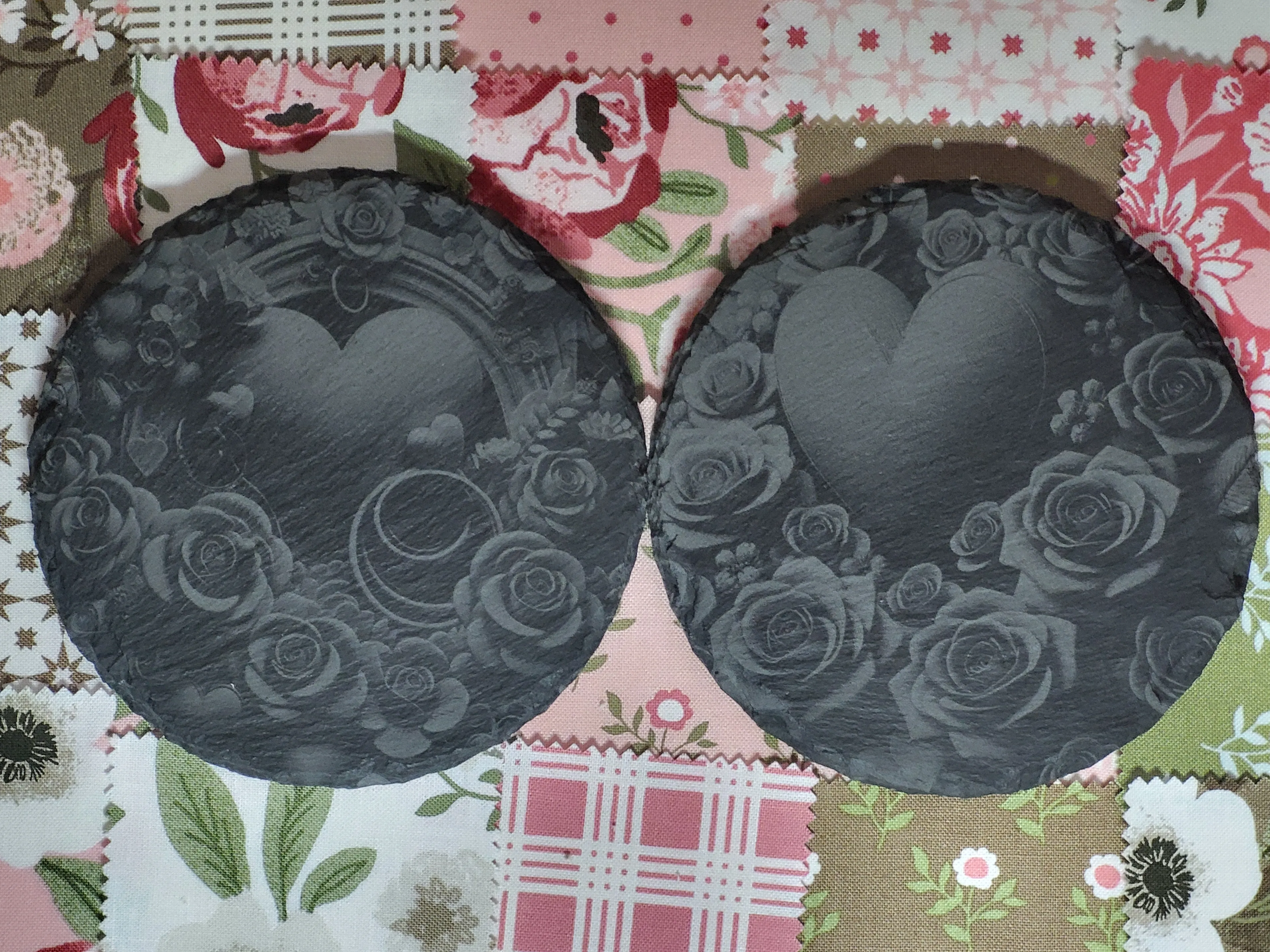 His and Hers Valentine's Themed Coaster Set