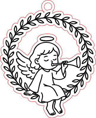 Angel in wreath with trompet.xcs