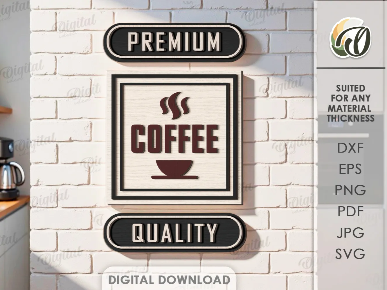 3D Layered Coffee Wall Decor kitchen wall art and decor idea