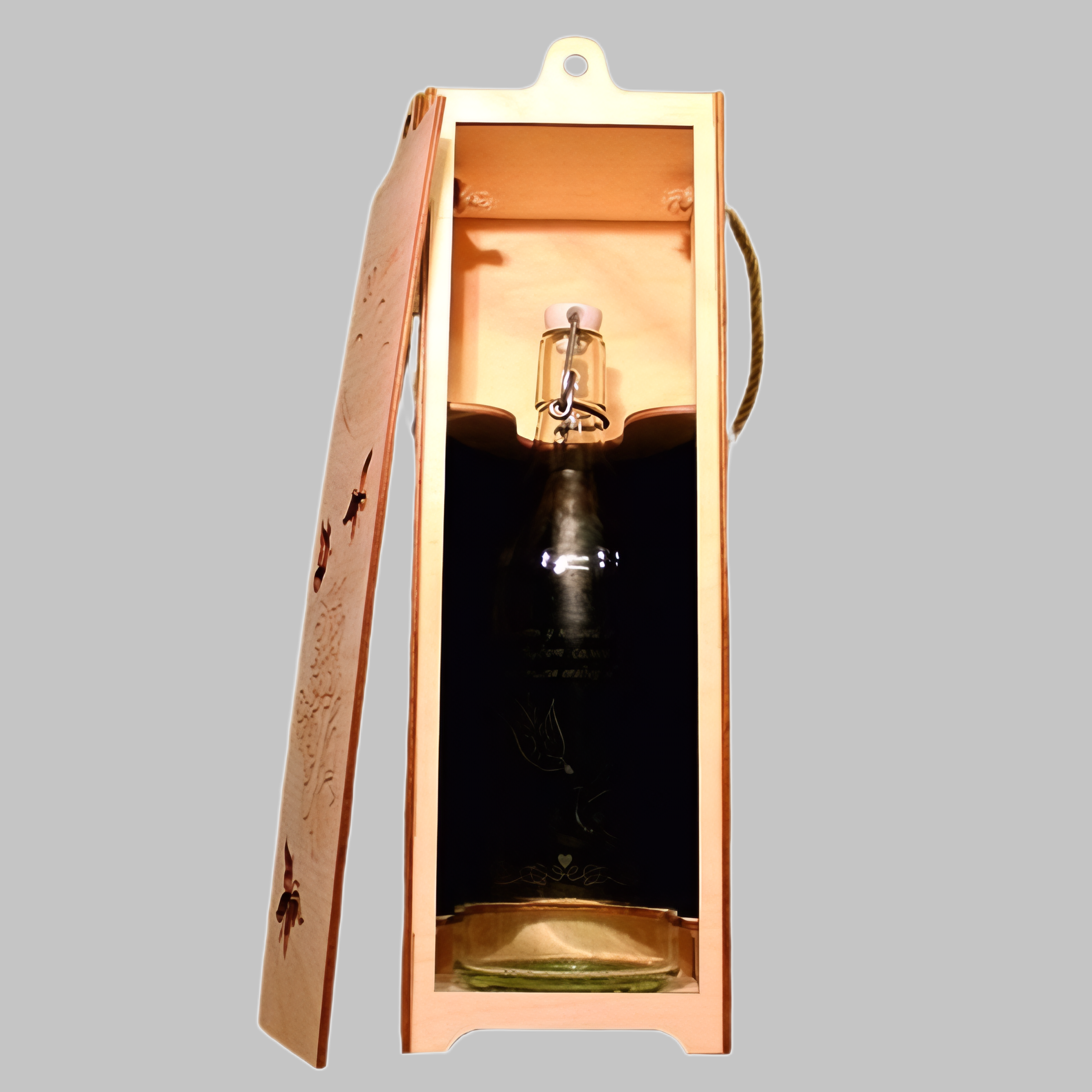 Personalized Wooden Wine Box gift design