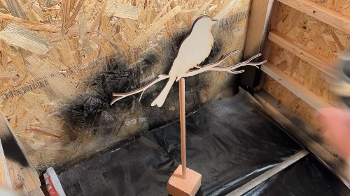 [Laser cut and engrave] Laser geschnittene Vogel-Gartenstecker aus Metall