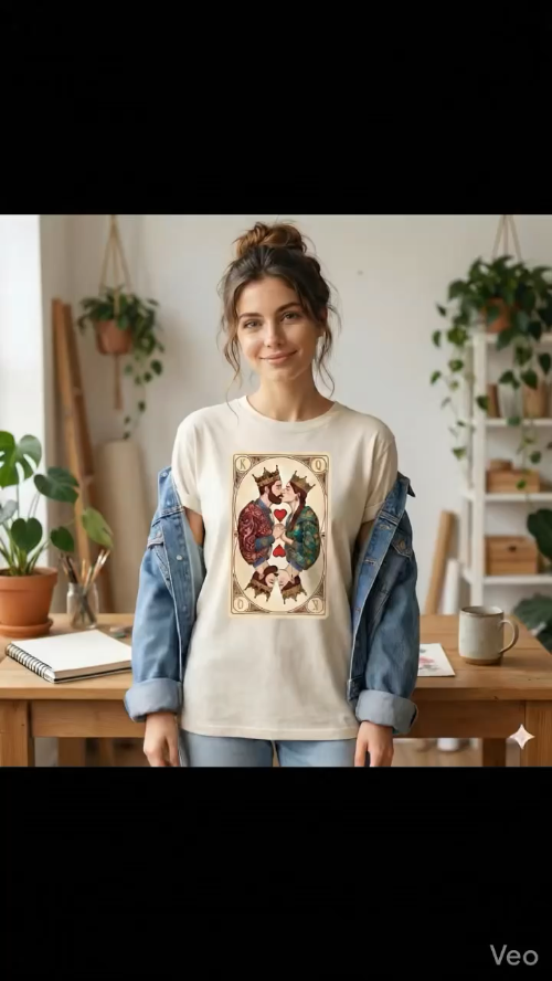 [Inkjet printing] Royal Hearts Kiss printed on T-Shirt