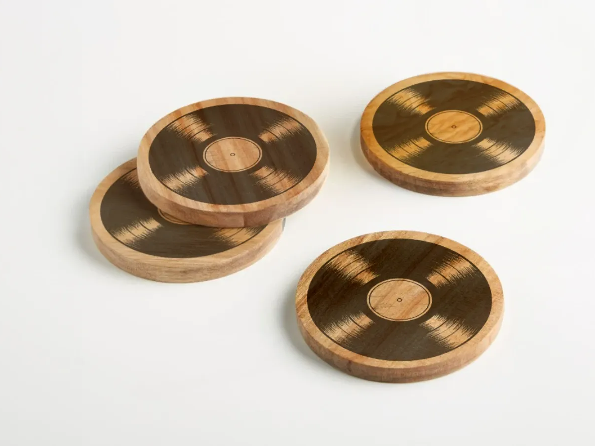 Vinyl Record Coasters