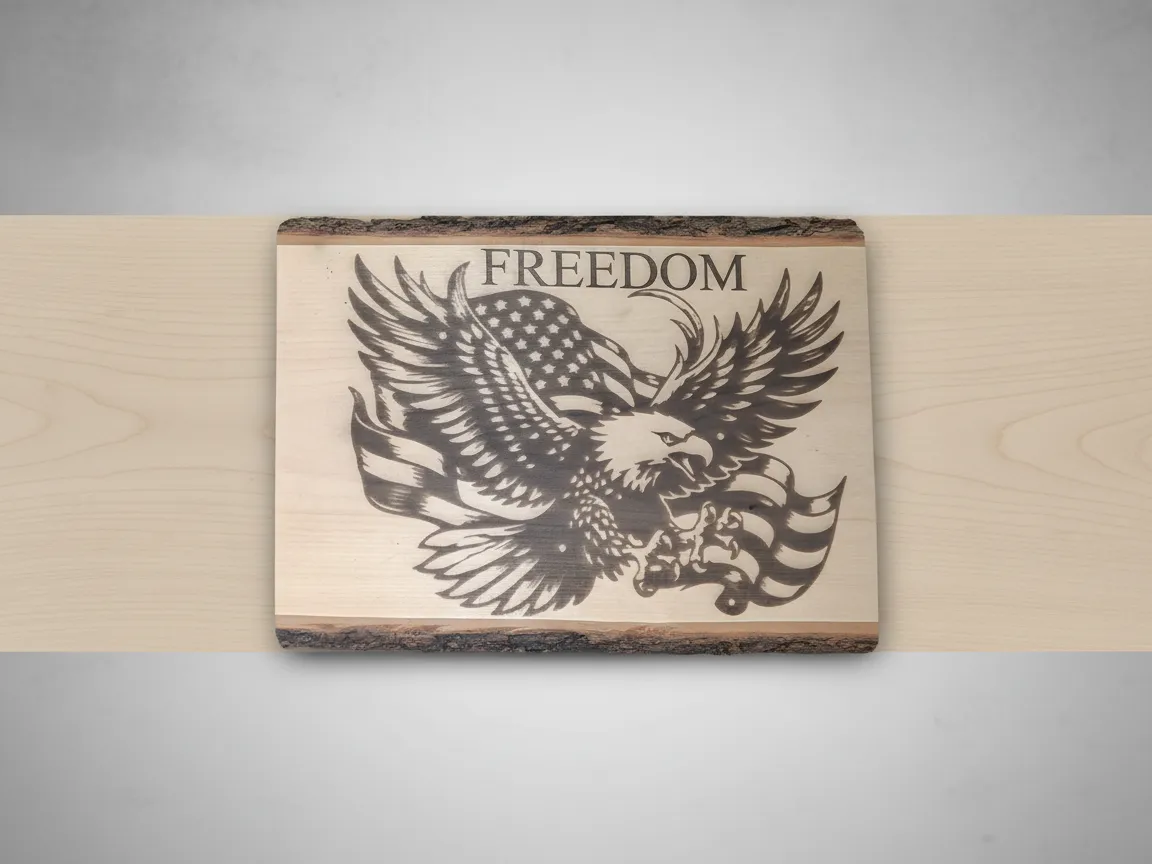 Winged patriot — free American flag wall art project file on Atomm