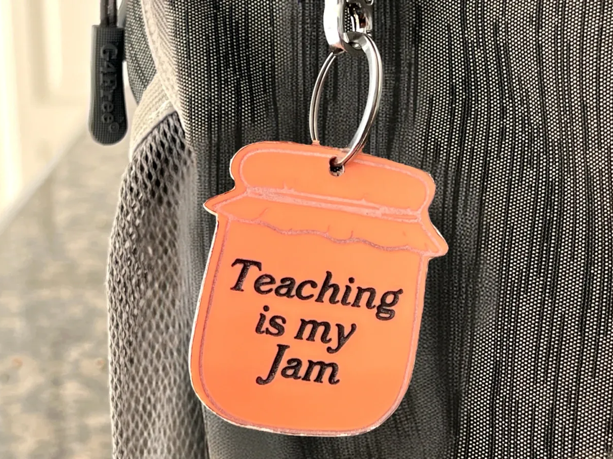 Teaching Is My Jam Keychain laser cut keychain idea for women