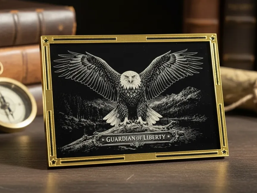 🦅 Guardian of Liberty 🇺🇸 — free American flag wall art project file on Atomm