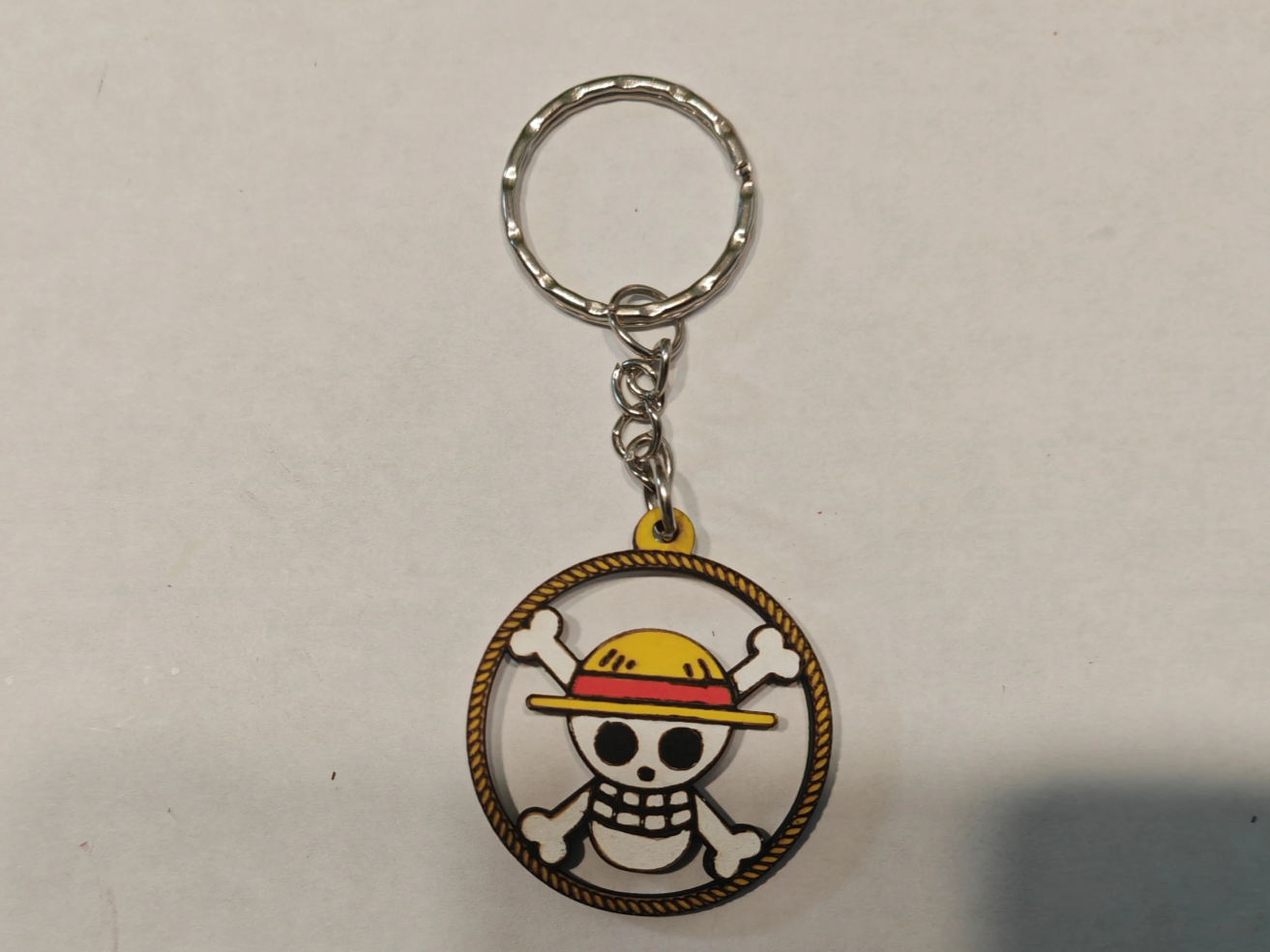 Straw Hat Luffy Round Charm Keychain colored design idea