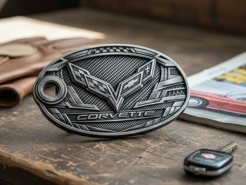 Corvette Logo Keyring Keychain boyfriend birthday gift idea
