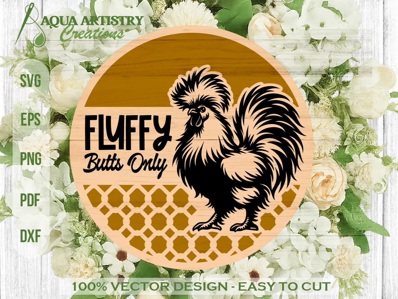 Fluffy Butts Only Rooster Wall Art kitchen wall art and decor idea