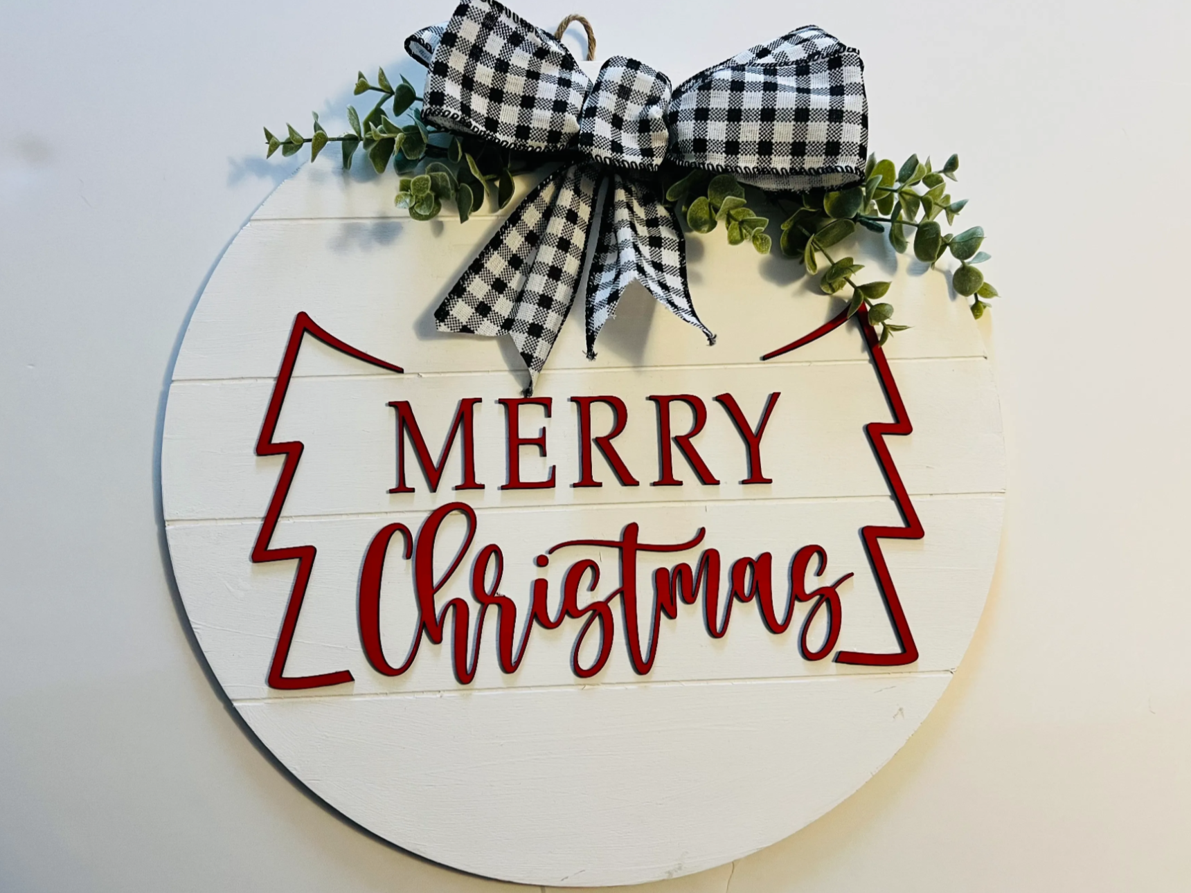 Frohe Weihnachten Türschild Weihnachts Türdekorationsidee