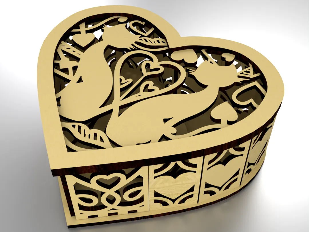 Valentine's Day Box with Candle Holder shadow box design