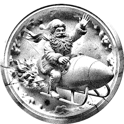 Santa On a Rocket 3D illusion XCS.xcs