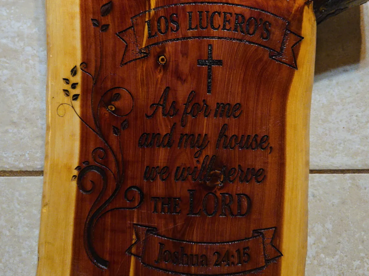 Joshua 24:15 Religious Quote Wall Sign wood sign design