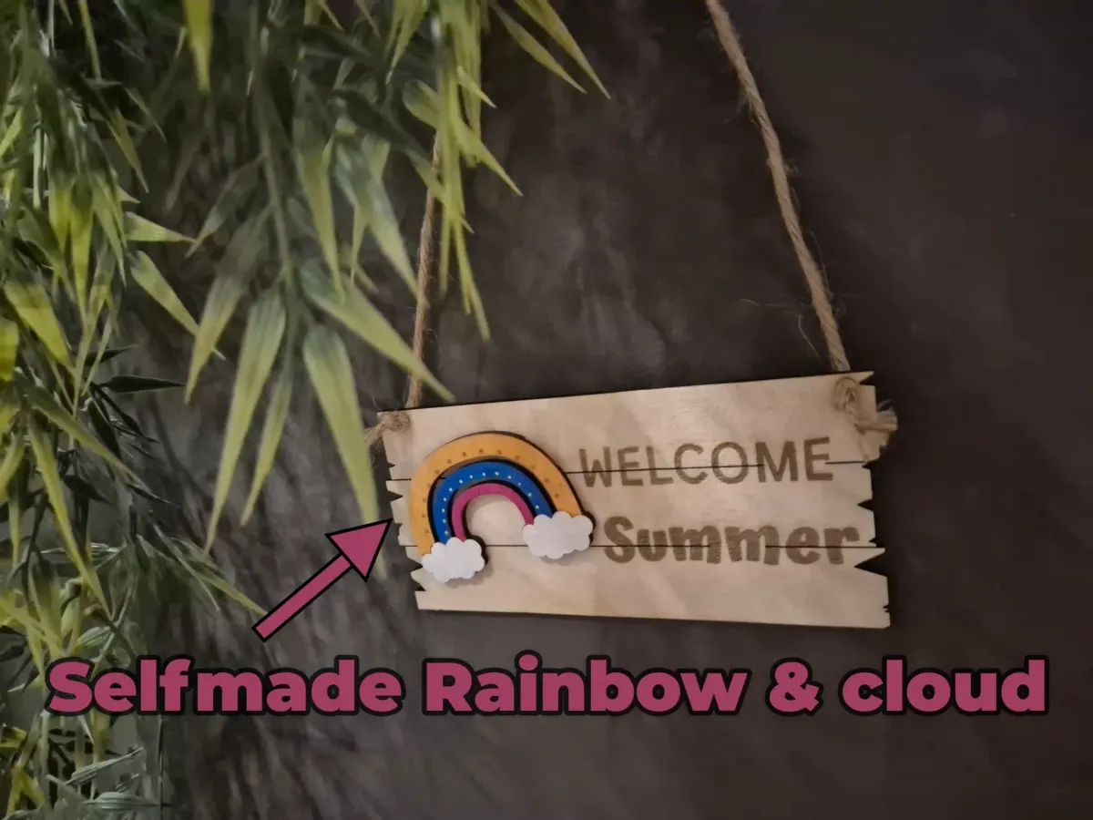 Summer Sign laser cut summer decor design