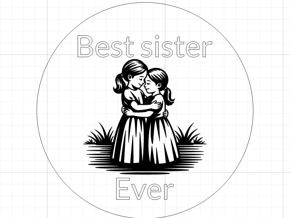 Best Sister Ever Coaster gift design