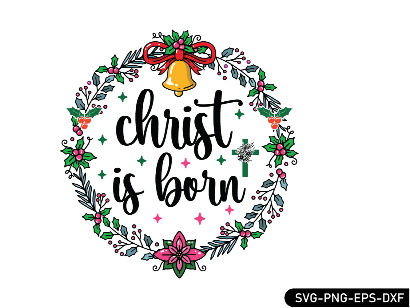 Christ ist geboren Weihnachtskranzdekoration Weihnachts Türdekoration Idee