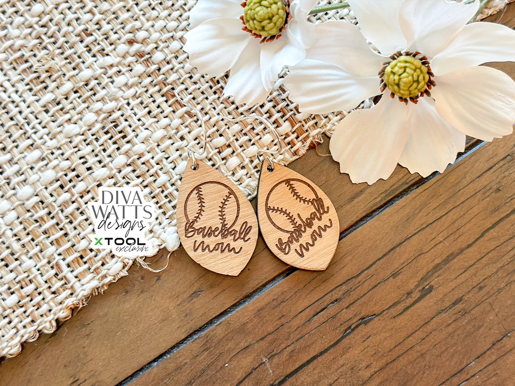 Baseball Mom Teardrop Earrings christmas gift for mom design