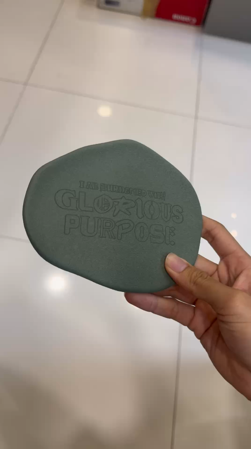 [Laser cut and engrave] Laser Engraved Inspirational Stone with Glorious Purpose Quote